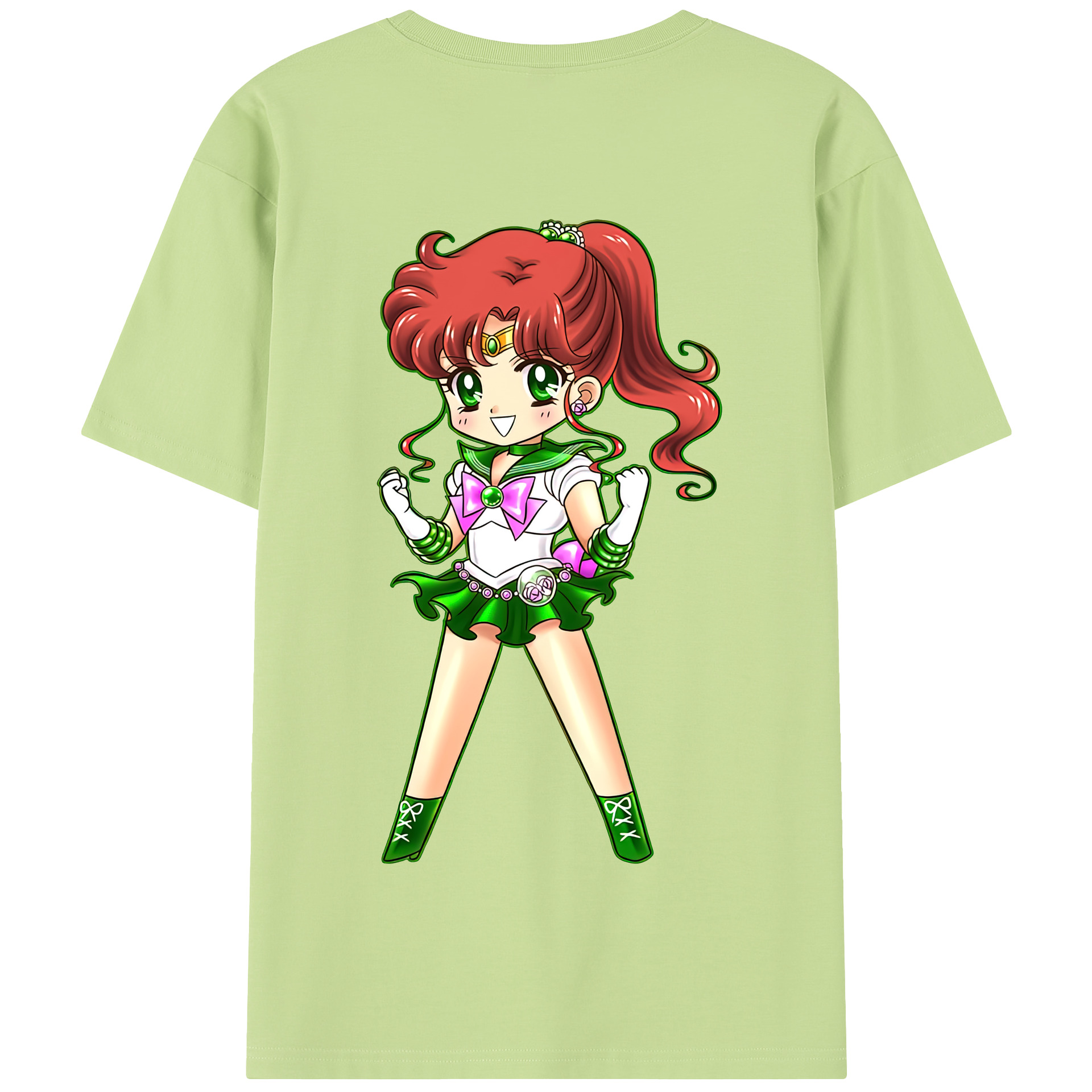 （画像用） 美少女戦士セーラームーン 木野 まこと きの まこと Sailor Moon Kino Makoto （セーラージュピター；Sailor Jupiter） 綿100％半袖Tシャツ（背面プリント）